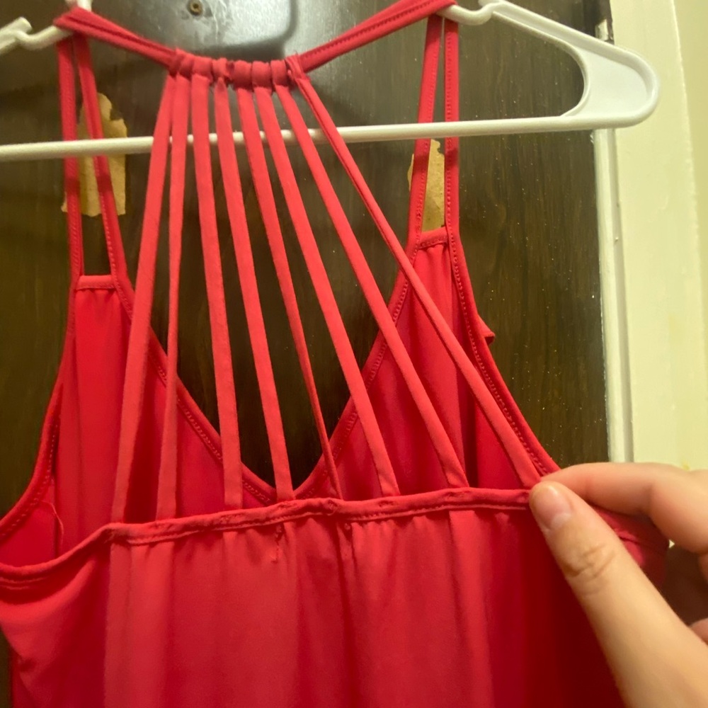 Socialite Pink Ruffled Tank Top - Picture 7 of 10